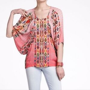 Anthropologie Women Blouse Size Small Dolman Sleeves Romantic‎ Boho Embellished